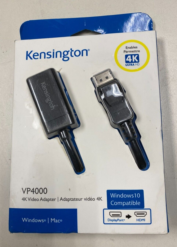Kensington VP4000 4K DP To HDMI Video Adapter K33984WW