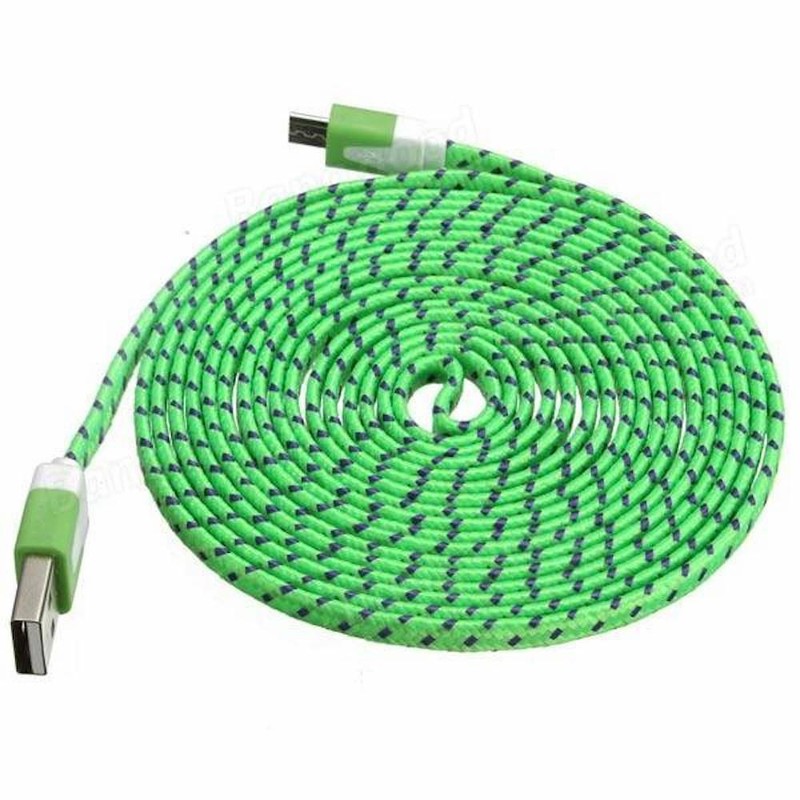 Lot FLAT BRAIDED 3FT fabric charge cables FOR galaxy s3 s4 MICRO USB data sync gallery