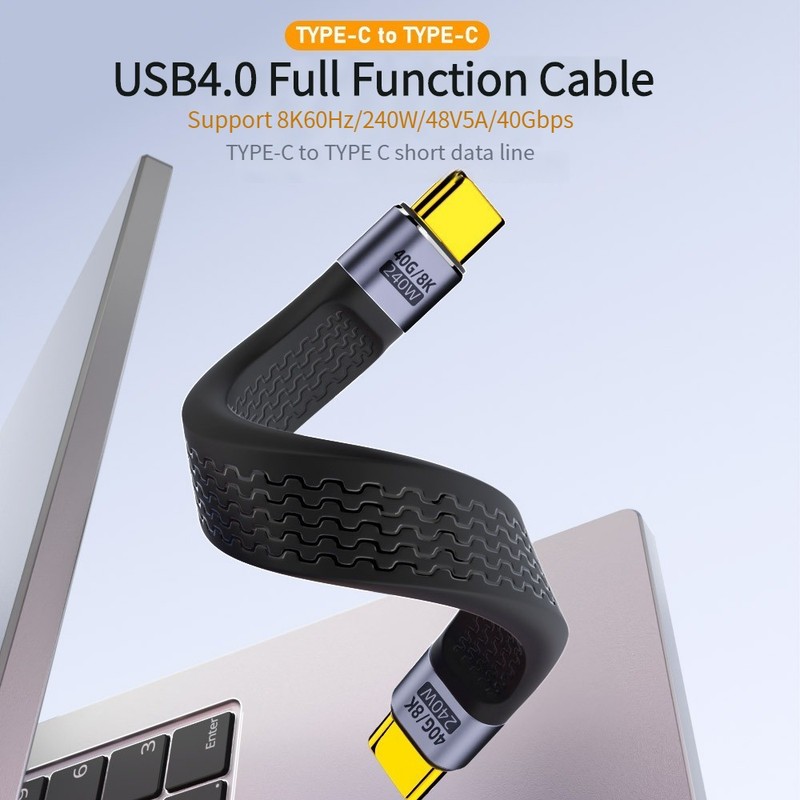 USB4 Full Function Cable With 240W Fast Charging 40Gb Flexible Board Line Data