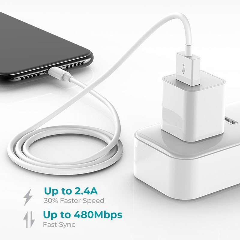 For Apple iPhone 12 XR XS Max X 8plus USB Charger Cable Charging Data SYNC Cord gallery