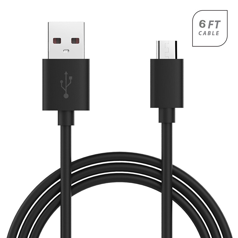Black Color 5 feet Long USB Data Sync Charger Cable MicroUSB Connector Cord Wire