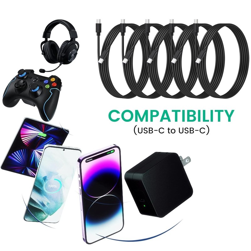 10 USB-C to C Cords 3.3ft - Fast Charge and Compatibility for All Devices gallery