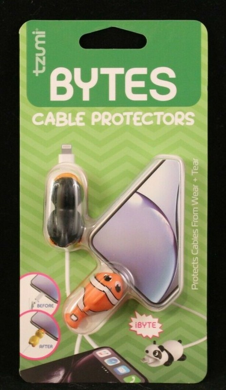 Tzumi – Bytes – Black Bird & Clown Fish – Protects Cables From Wear & Tear -6652