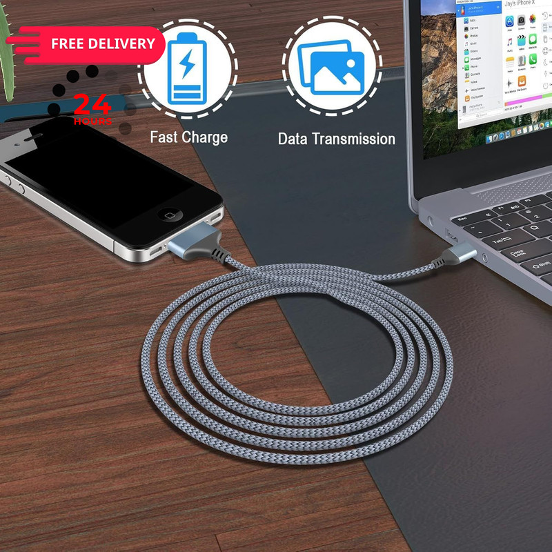 LBSC USB to 30 Pin Charger Cable Compatible with Old iPhone 3.3ft, Silver gallery