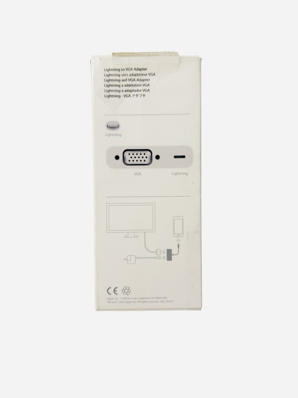Genuine Apple Lightning to VGA Adapter (MD825AM/A) - Used in Original Box gallery