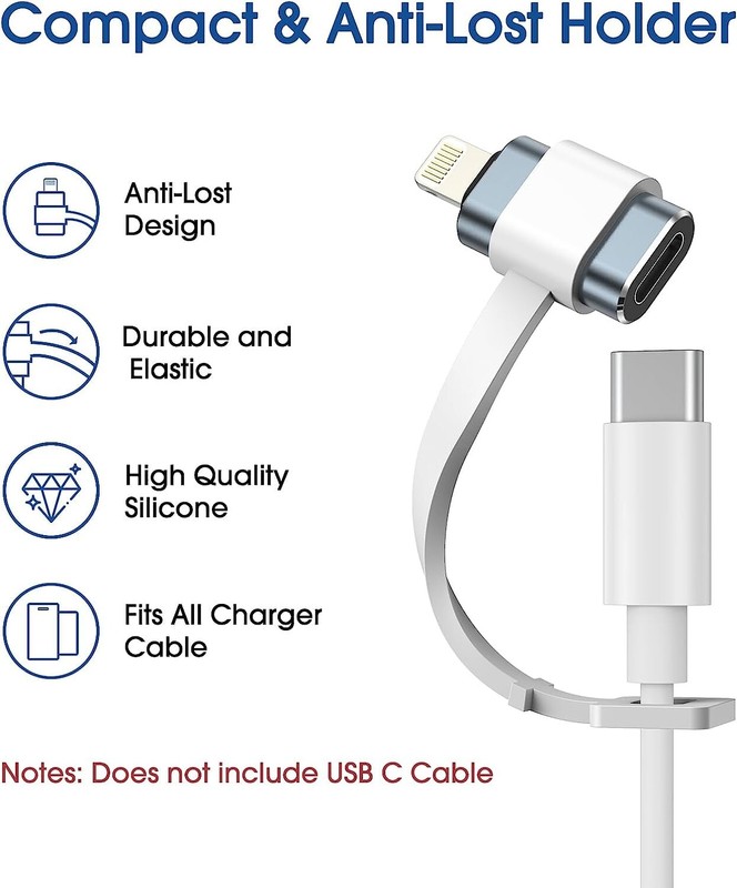(2 Pack) TechMatte USB C Adapter,27W PD Fast Charging iPhone 14/13 gallery