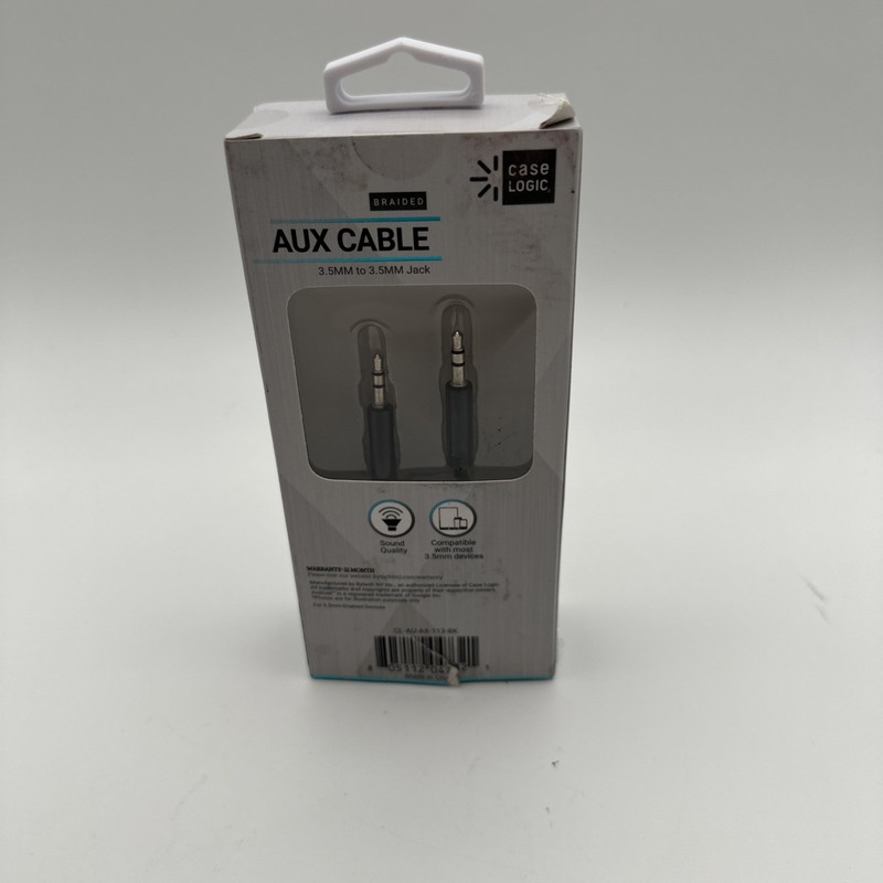 Case Logic Universal 10FT AUX Cable Premium Braided Cable 3.5mm - Black gallery