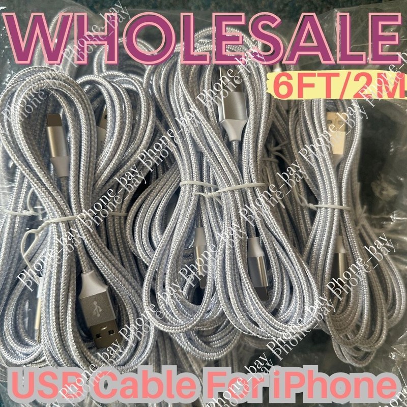 Fast Charger USB Cable 6FT For iPhone 6 7 8 XR XS Max 11 12 13 14 Pro Wholesale