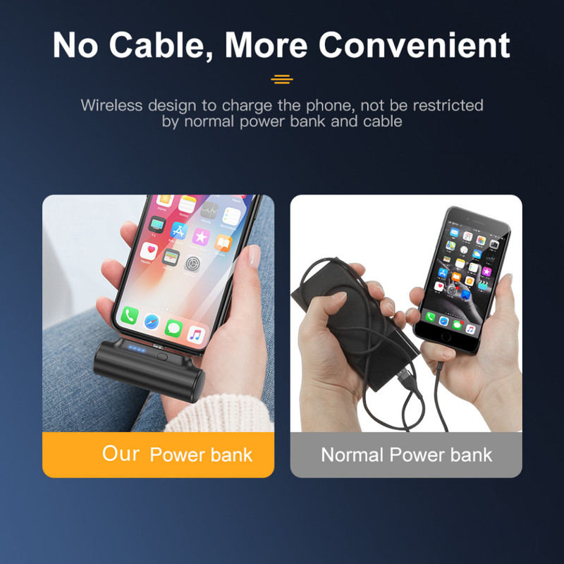5000mAh Portable Charger Mini Power Bank Battery Pack For Android Samsung iPhone gallery