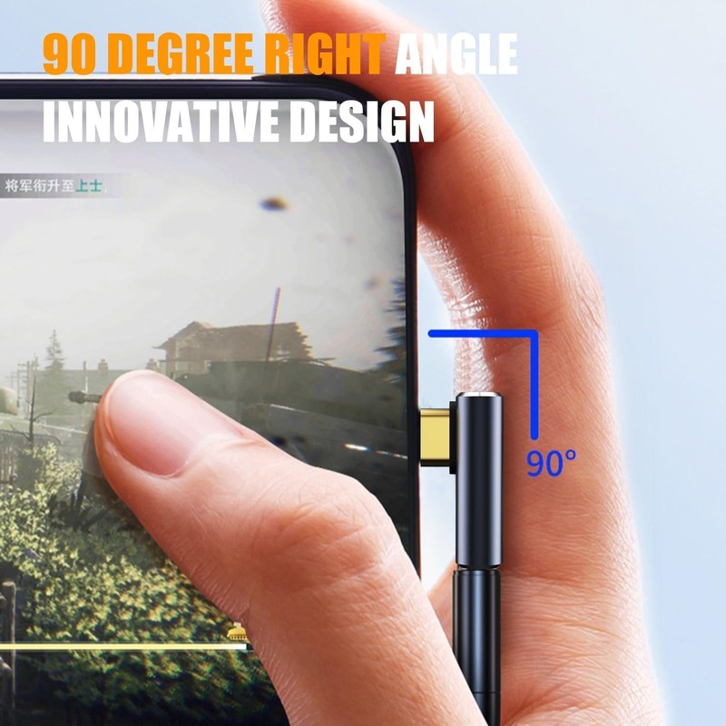 Ultra Compact 90 Degree USB C Adapter with 240W Power for All Devices - 2 Pack gallery