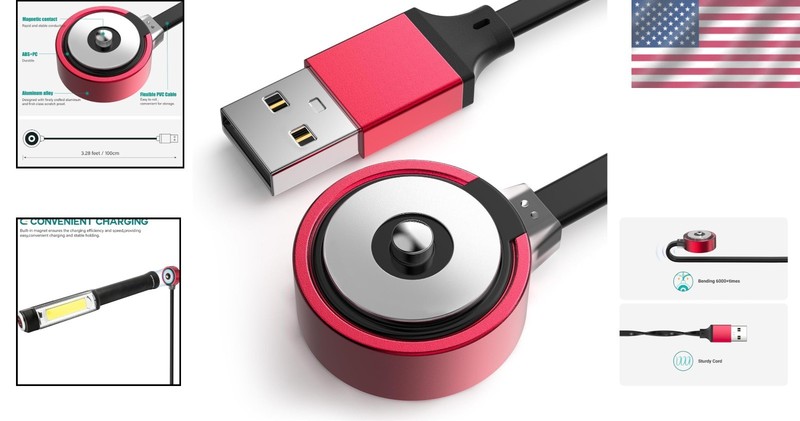 Portable 1M Magnetic Charger for NEBO & Swyvel Flashlights - Compact & Reliable gallery