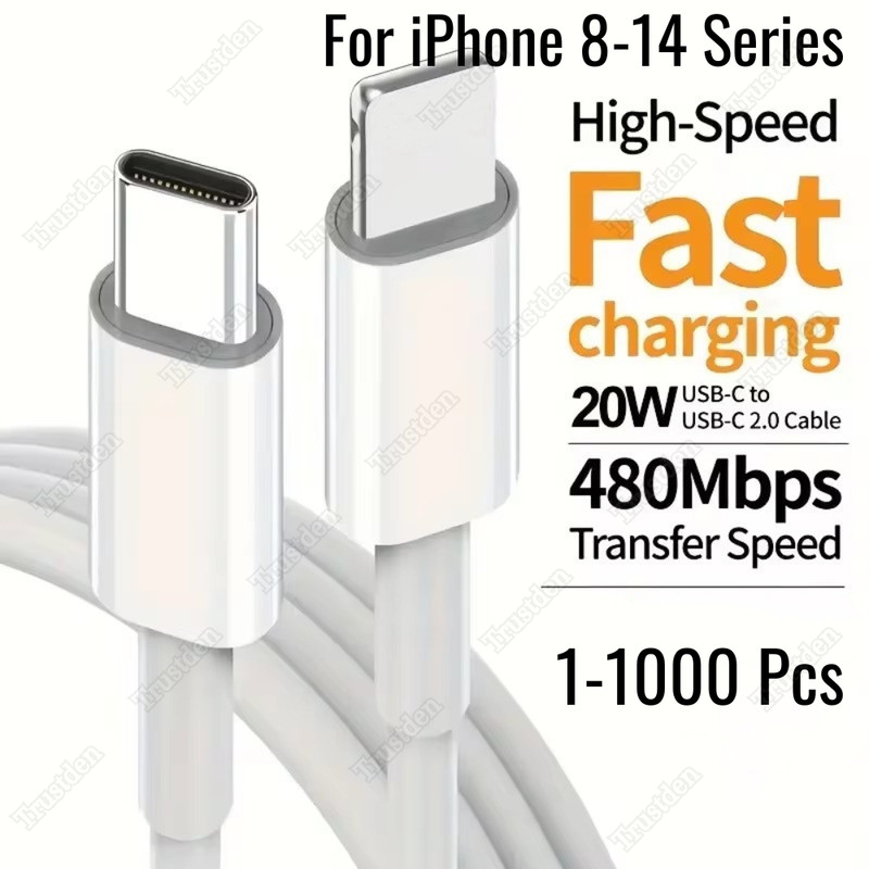 For i Phone 14 13 12 11 XS XR X Fast Charger PD 20W USB C Type-C Cable Wholesale