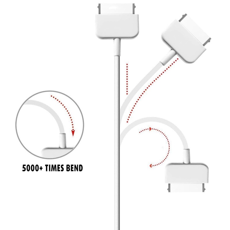 Azosowo 2-Pack 3.3ft/1m 30 Pin USB Charger Cable 30 - White gallery