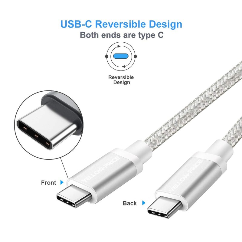 USB-C to USB-C Cable, USB C Charger Cord for MacBook Pro 2020, iPad Pro 2021 gallery