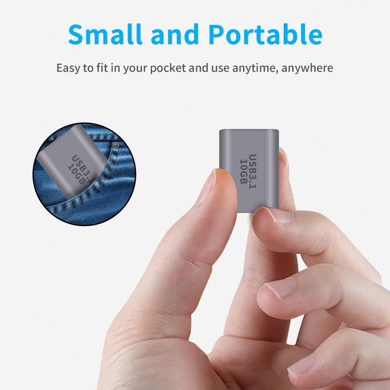 10x 10Gbps USB 3.1 A Female to USB C Female Converter OTG Adapter Fast Charging gallery