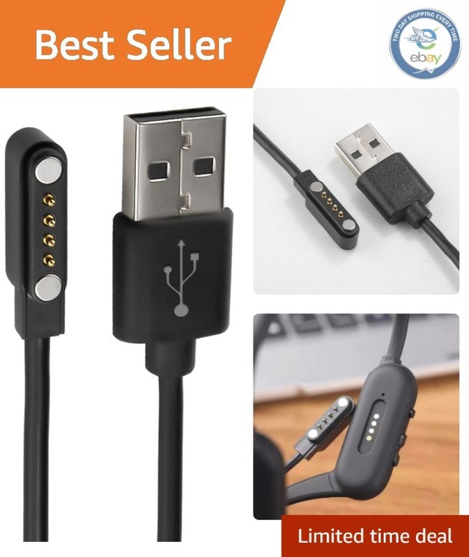 15-inch Magnetic Charging Cable for 4-pin Devices: Headphones & Smartbands