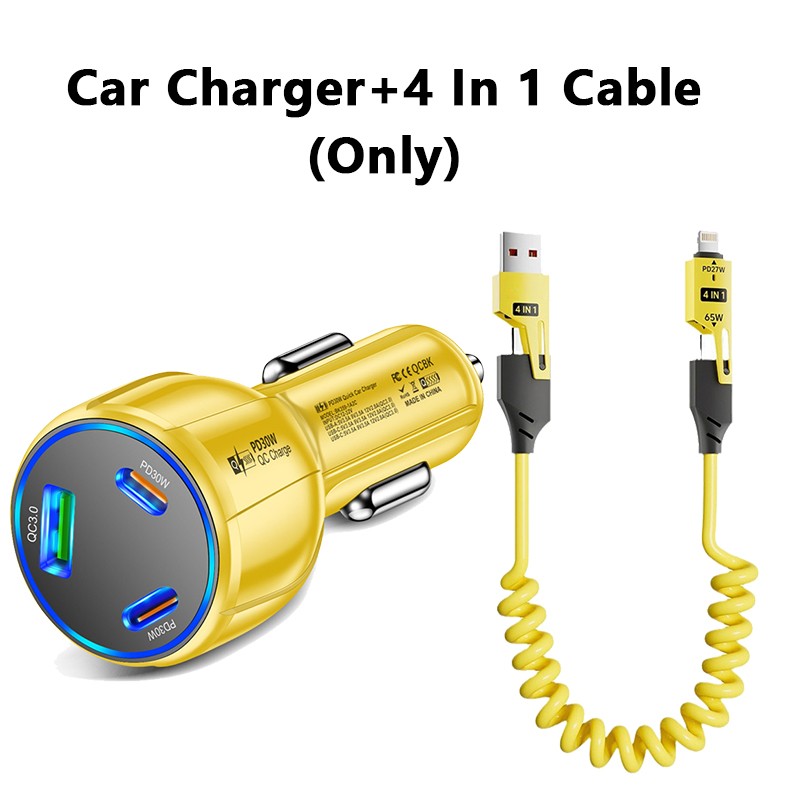 90W Super Fast Charging USB TypeC Car Charger For Motorola G Play Power 2025 24