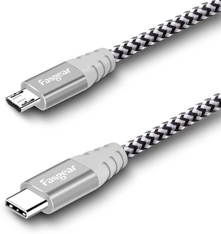cable usb c a micro usb 6 pies trenzado de nailon tipo c a micro usb rapido