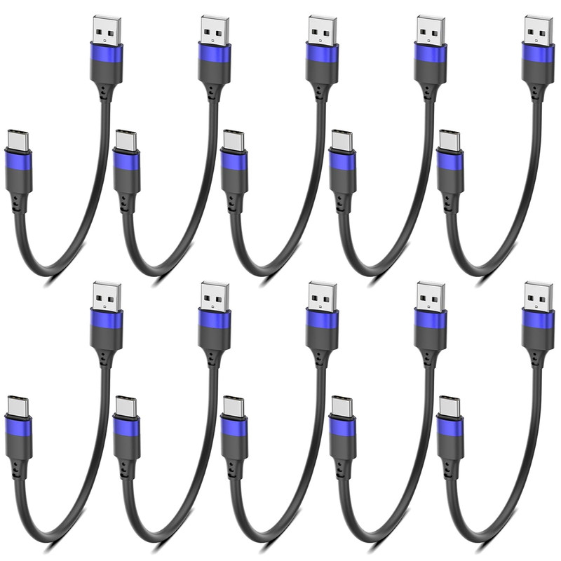 6 Inch Short USB C Cable Bulk 10 Pack, Multipack Short USB a to USB C Cable for gallery