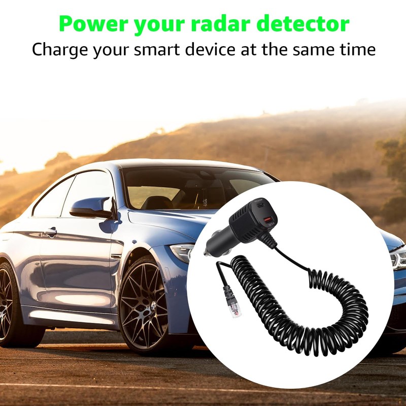 Radar Detector Power Cord with Dual Fast Charge Fit for Escort Max360 gallery
