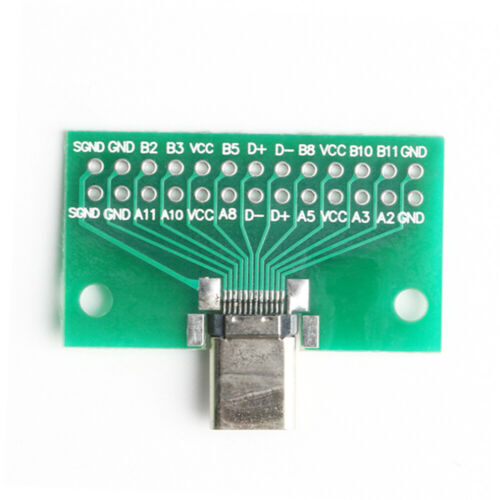 24P USB 3.1 Type-C Male Female Test PCB Board Adapter 2.54mm Connector Socket gallery