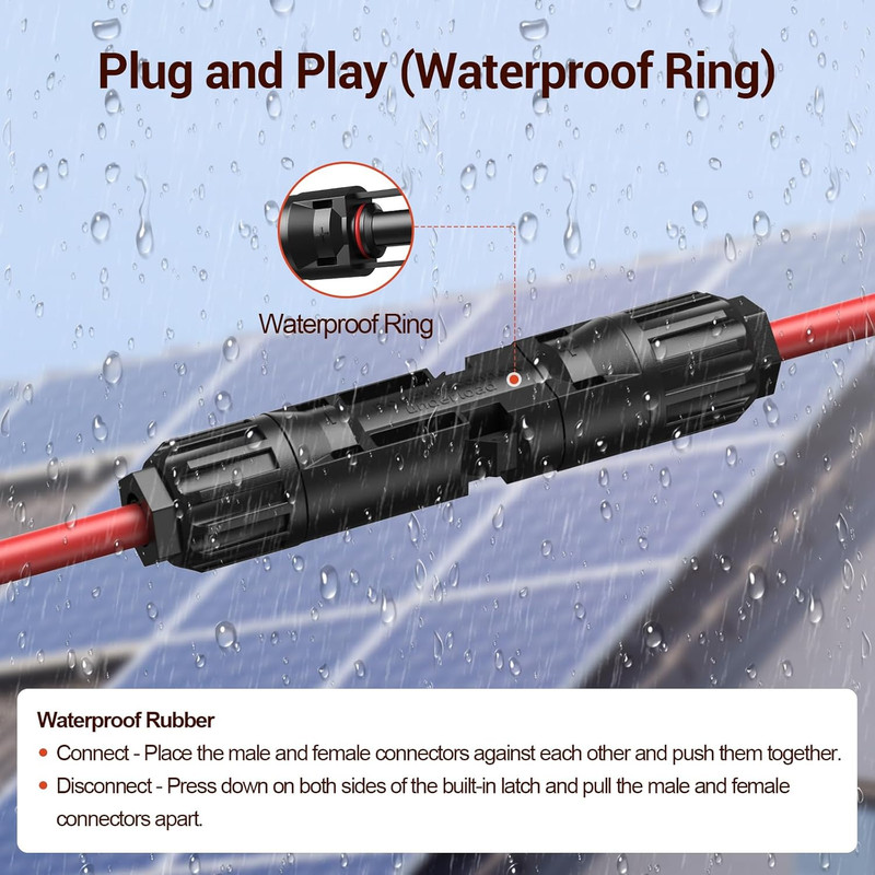 6FT Solar Connector to 8Mm Adapter Cable with DC8020/7909 Compatible with BLUETT gallery