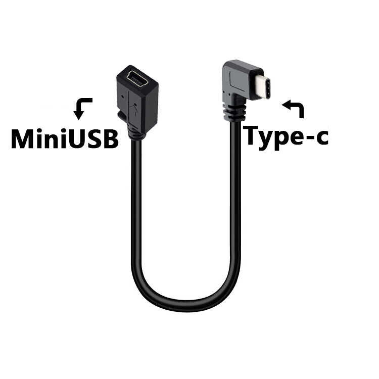 Mini Female to USB Type C Male Cable Lead 25cm Cord Adapter Converter USB
