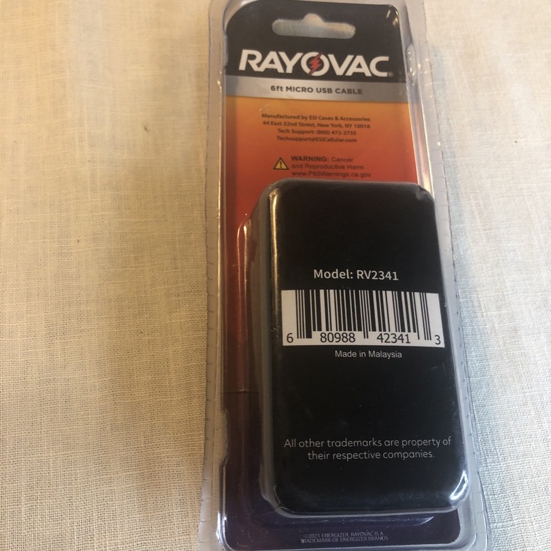 Rayovac Fusion Micro USB Charging Cables - 6ft Teal gallery