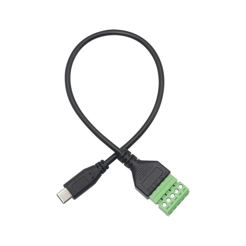USB C Terminal, Type C Male Screw Terminal Block Connector Solderless Pluggab... gallery
