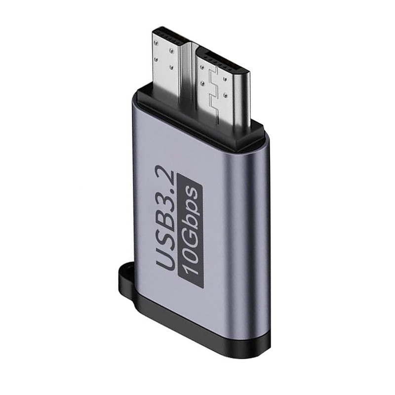 Micro B USB 3.0 Male to Type C Female Adapter 10Gbps Data Transfer Keychain gallery