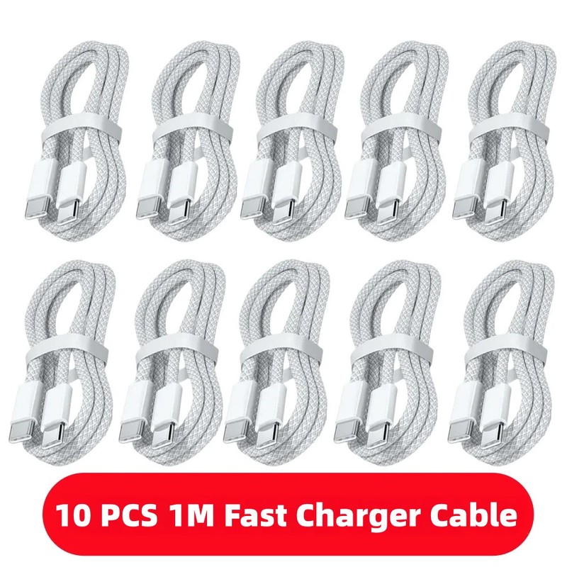 1-10PCS 100W USB C to USB C Fast Charging Cable for iPhone Samsung Xiaomi gallery
