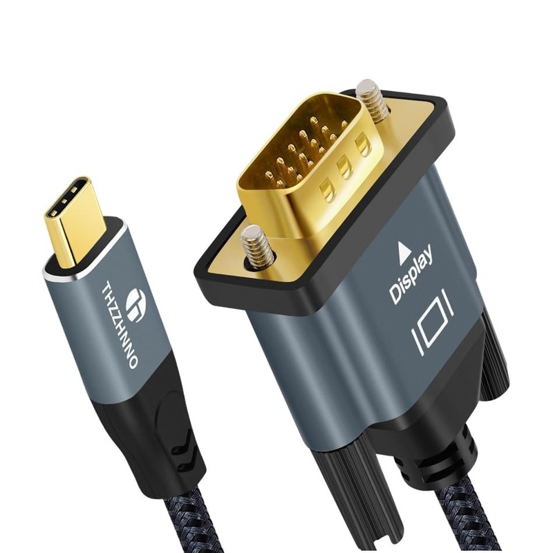 USB C to VGA Cable 10FT, USB Type C to VGA Conversion 1080P60Hz for Laptops, ... gallery