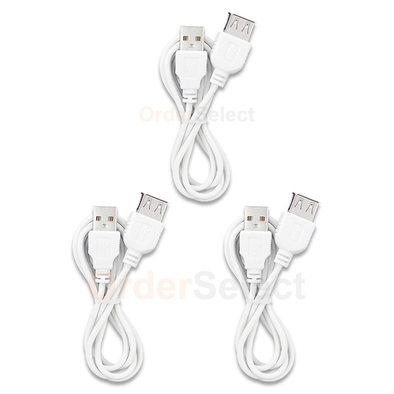 3X USB 2.0 Mini A Male to Female Extension Cable Cord A-A M-F 3 FT 3′