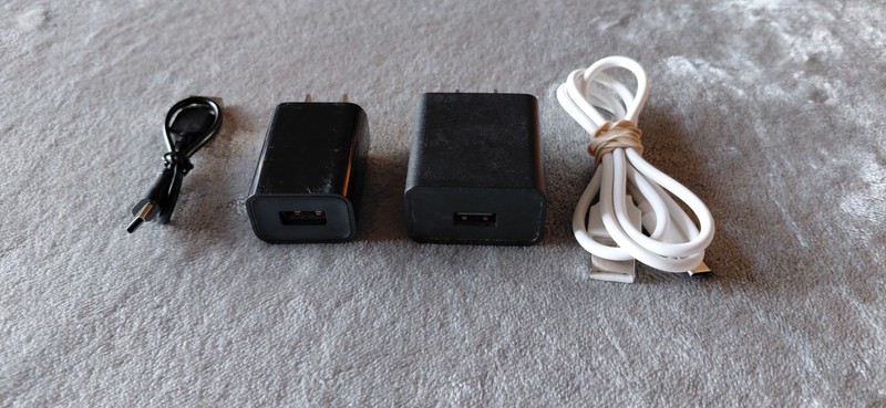 Universal USB Wall Charger Block Adapters & Cables Lot Bundle Black White OEM gallery