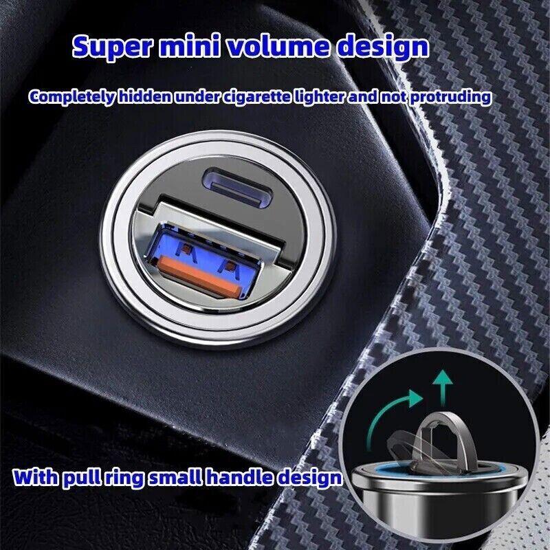 Super Fast Charge USB PD Type-C Car Charger Adapter For iPhone15 14 13ProMax Lot gallery