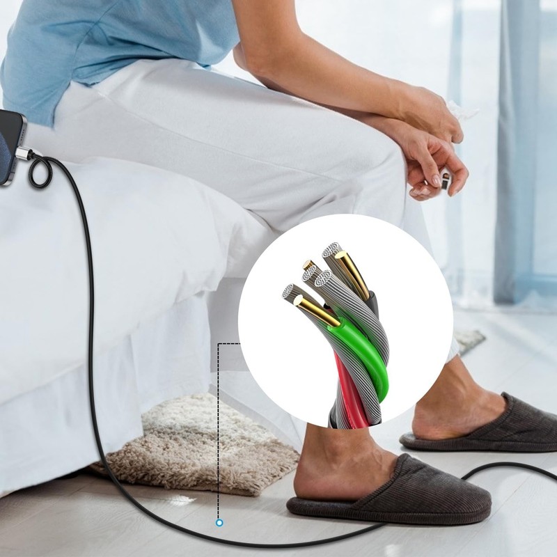 2 Pack 10ft USB C to USB A Cables with Fast Charging and Data Transfer gallery