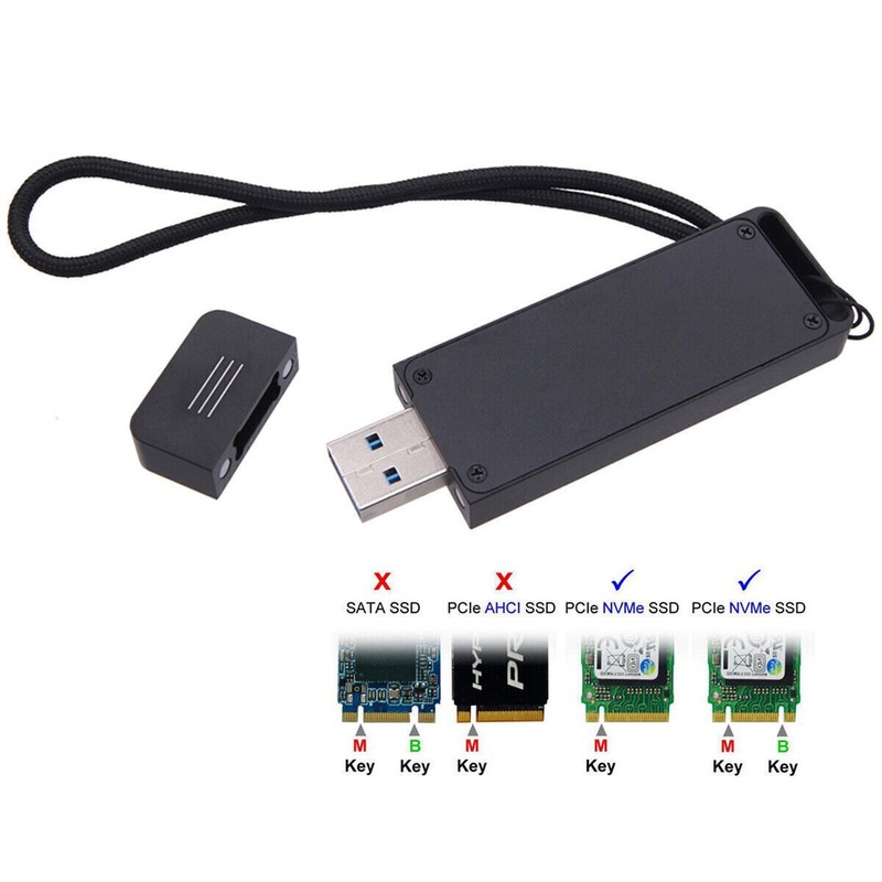 PCIE M.2 NVME Gen2 10Gbps USB SSD Enclosure USB 3.1 SSD Case NVME SSD External gallery