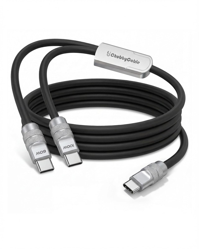 Duo-Flex 2-in-1 USB C Charging Cable 100W & 60W 4.3FT Multi Charging Cable Du…