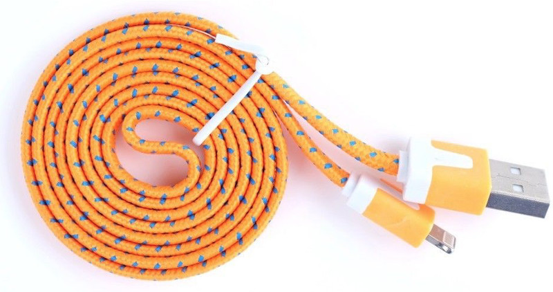 USB Cable Charger Cord Flat Braided For Phone 14, 13, 12, 11, X ,8, 7, 6, 5 Lot gallery