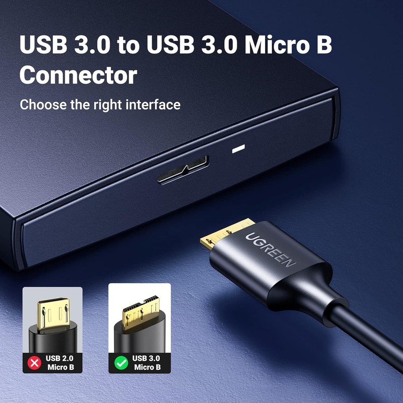 Durable Tangle-Free Micro USB 3.0 Cable - 1.5ft - Ideal for Galaxy S5 & More gallery