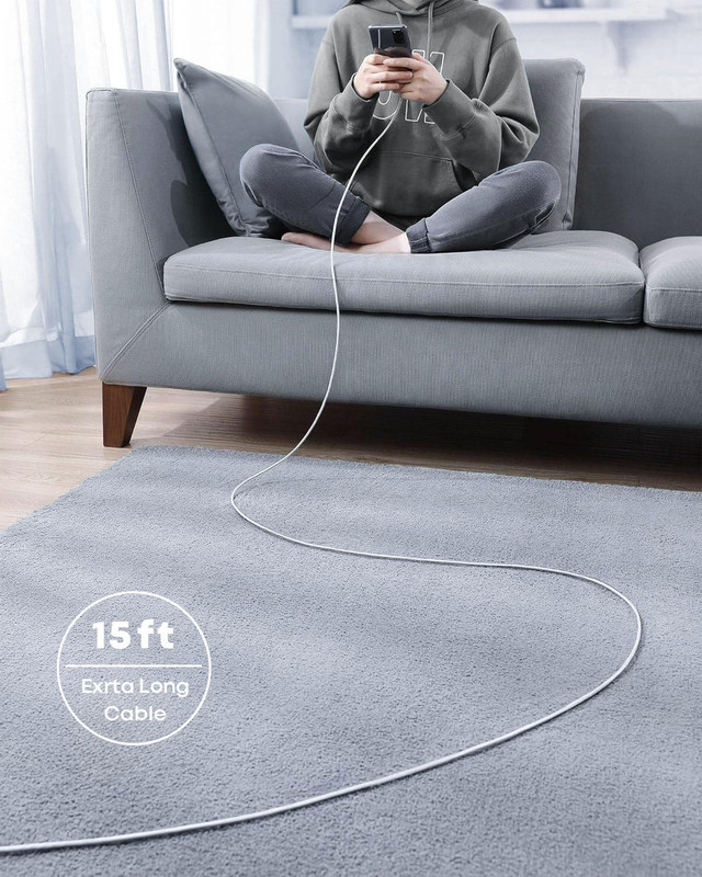 USB C to USB C Cable 15FT 2Pack, 60W Fast Charging Extra Long USBC to USBC gallery