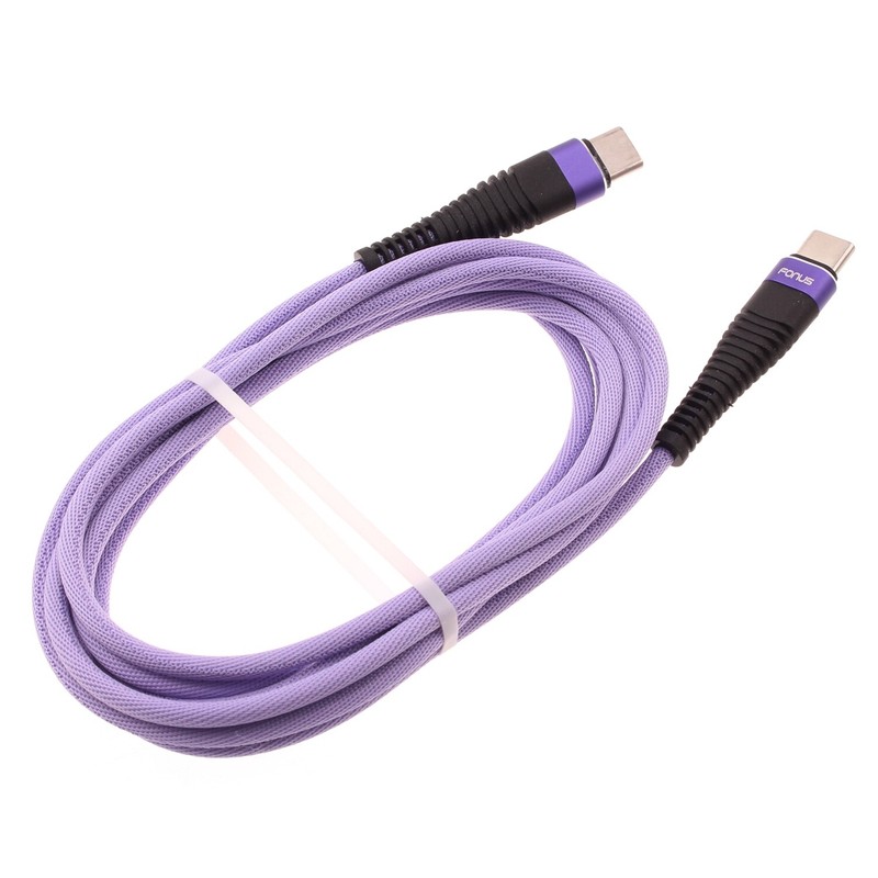 For Pixel 9/Pro/XL – Type-C to USB-C Purple 6ft PD Cable Long Charger