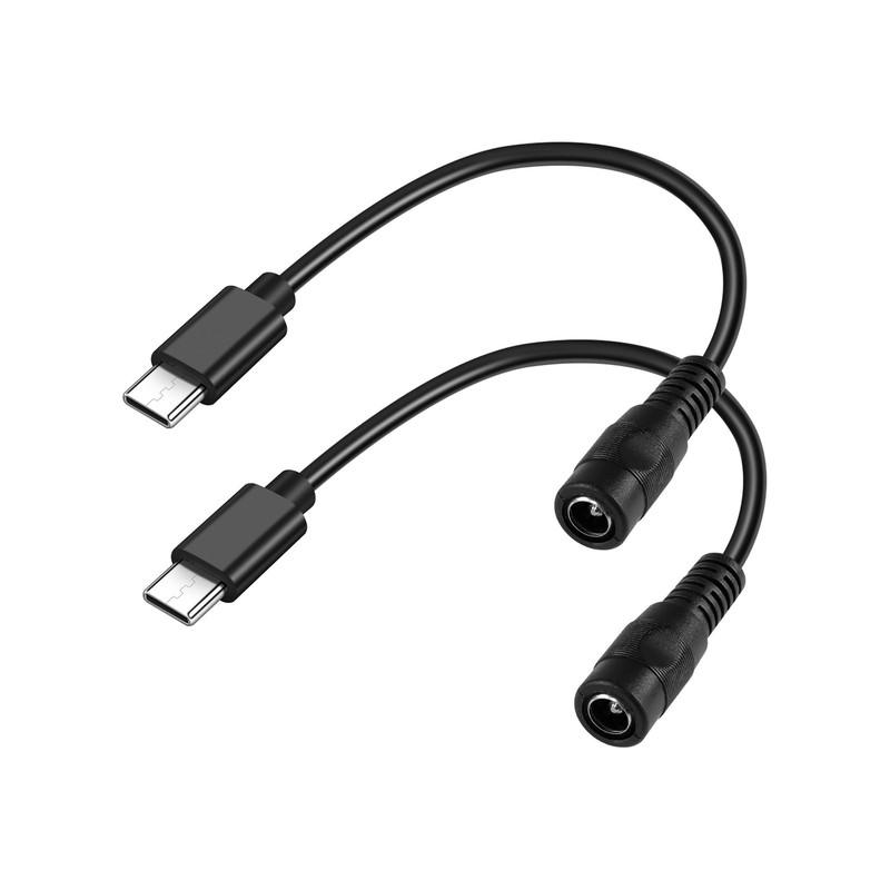 USB-to DC Short Cord，15cm 5A USB to DC 5.5 x 2.1mm Female Power Charge Cable ...