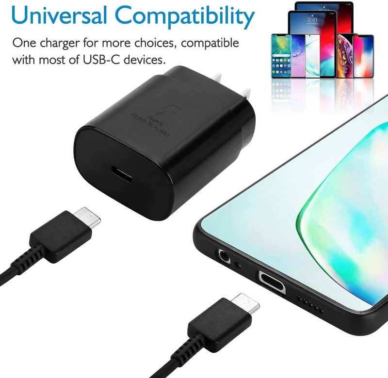 25W PD USB Wall Charger Super Fast Charging Block Type C Cable Cord For Samsung gallery