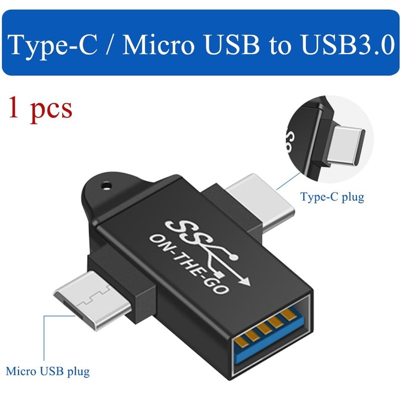 JORINDO 2-in-1 Type-C & Micro USB to Type-C&Micro TO USB3.0 Adapter gallery
