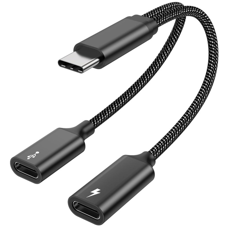 USB C Splitter Cable for Seamless Charging & Data Transfer