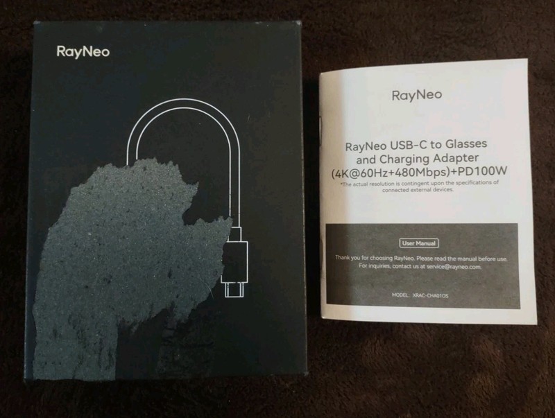 RayNeo USB-C to Glasses and Charging Adapter Model: XRAC-CHA01OS New Open Box