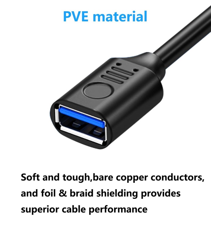 90 Degree USB 3.0 Switch Extension Cable Male To Female Power Left Angle 0.5 M gallery