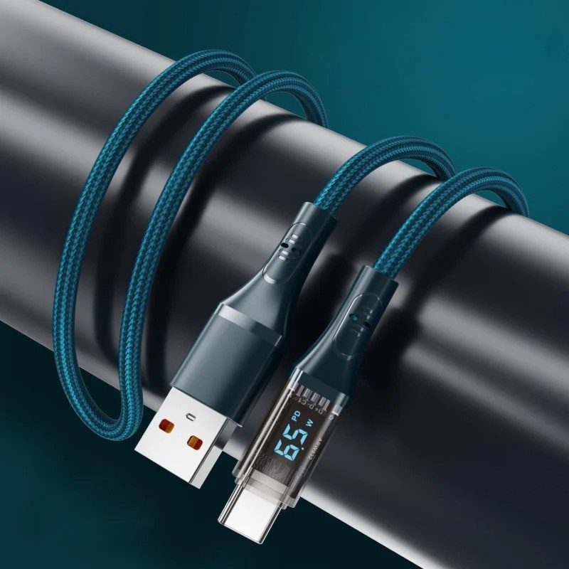 USB C to USB C Cable 100W PD Fast Charging Cord Type-C Charger with LED Display gallery