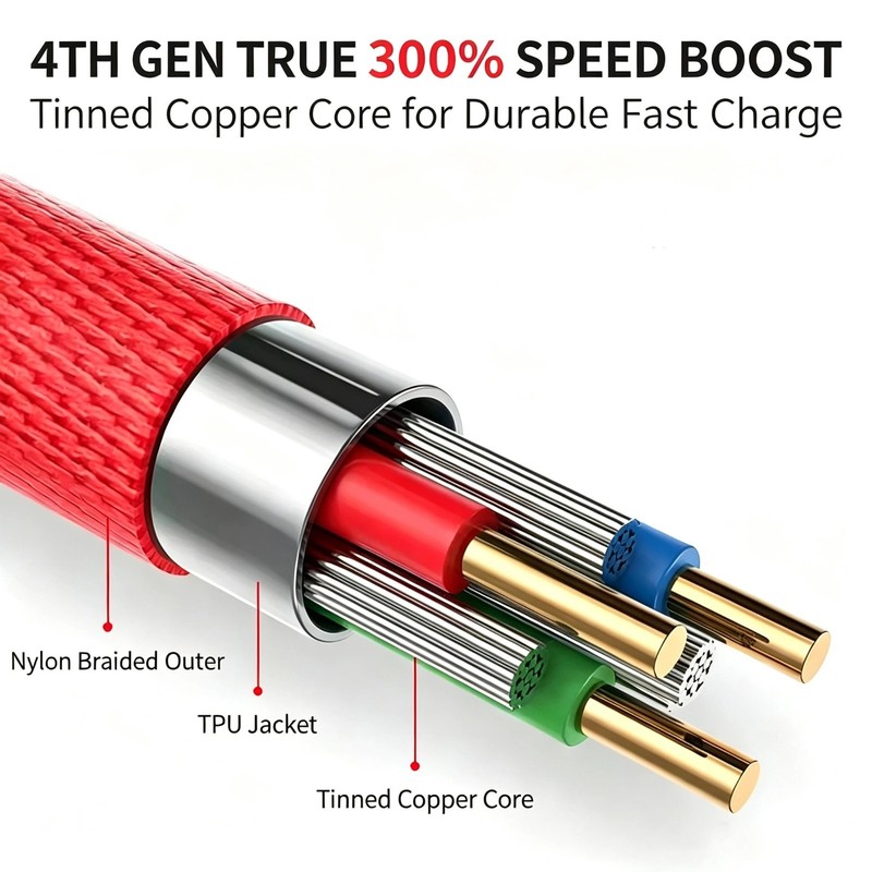 1pc 90-Degree Fast Charging USB Cable for iPhone14/13/12/11/X/8–1mLength Random gallery